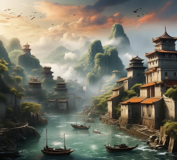 钓鱼城，山水长卷中的古堡印记,钓鱼城，山水画卷中的历史印记,画卷,第1张