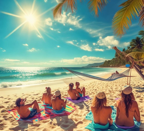 夏日光下的悠闲时光,夏日阳光下的美好时光,画卷,第1张