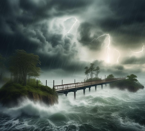 风雨中的台风奇观，独特的风景线,台风肆虐，风雨中的独特风景线,温馨,挑战,第1张